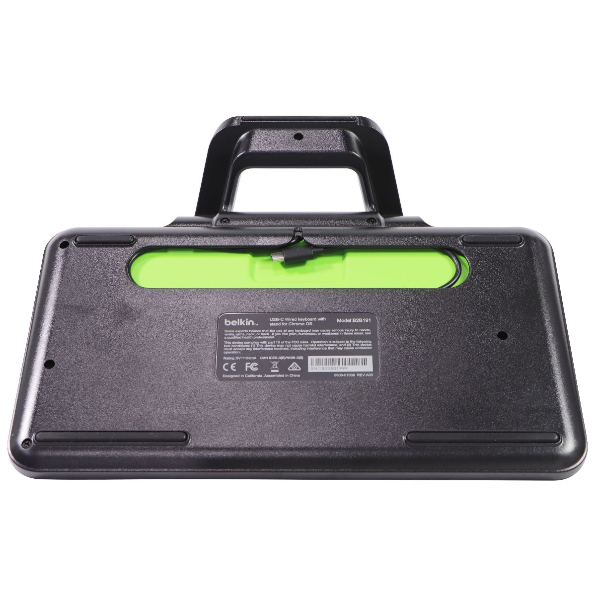 Belkin USB-C Wired Keyboard with Stand For Chrome OS Tablets - Black (B2B191) iPad/Tablet Accessories - Docking Stations/Keyboards Belkin - Simple Cell Bulk Wholesale Pricing - USA Seller