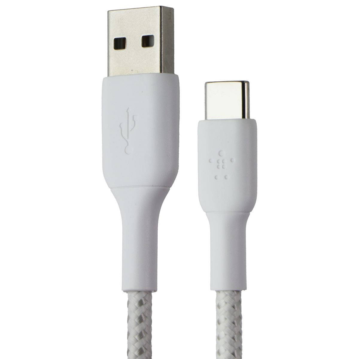 Belkin 6.6FT Boost Charge USB-A to USB-C Braided Cable - White Cell Phone - Cables & Adapters Belkin - Simple Cell Bulk Wholesale Pricing - USA Seller