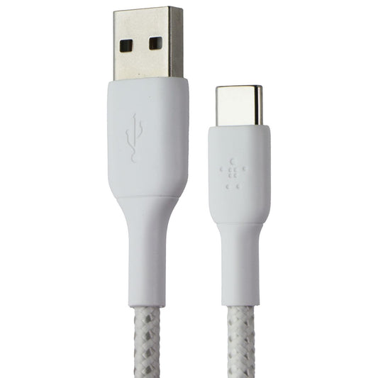Belkin 6.6FT Boost Charge USB-A to USB-C Braided Cable - White Cell Phone - Cables & Adapters Belkin - Simple Cell Bulk Wholesale Pricing - USA Seller