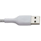 Belkin 6.6FT Boost Charge USB-A to Lightning 8-Pin Braided Cable - White Cell Phone - Cables & Adapters Belkin - Simple Cell Bulk Wholesale Pricing - USA Seller