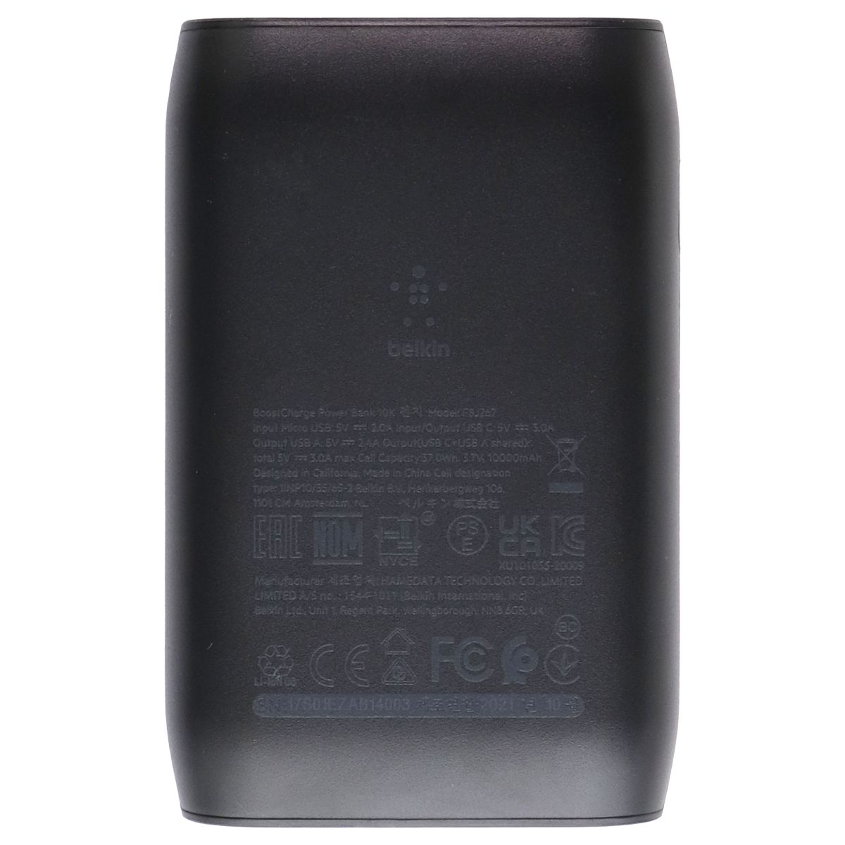 Belkin Portable Power Bank Charger 10K with USB-C and Dual USB Ports - Black