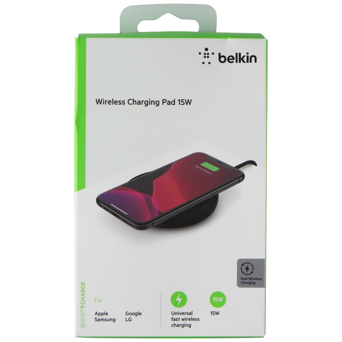 Belkin 15W Wireless Charging Pad - Black (Australian Version) Cell Phone - Chargers & Cradles Belkin - Simple Cell Bulk Wholesale Pricing - USA Seller
