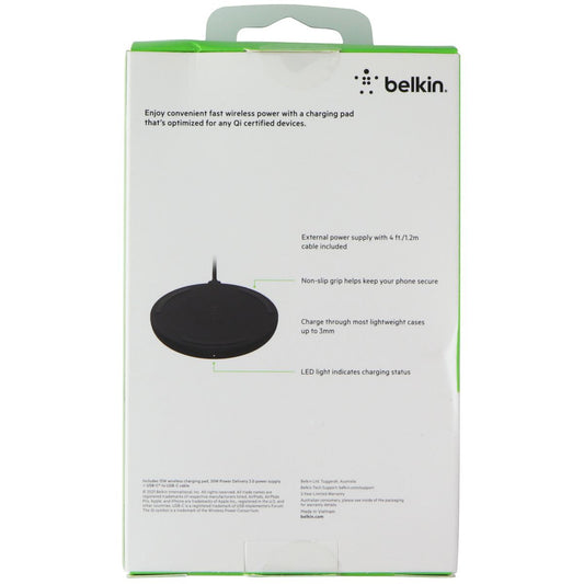 Belkin 15W Wireless Charging Pad - Black (Australian Version) Cell Phone - Chargers & Cradles Belkin - Simple Cell Bulk Wholesale Pricing - USA Seller