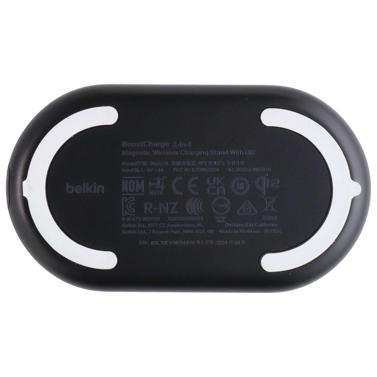 Belkin BoostCharge (15W) 2-in-1 Magnetic Foldable Charger (WIZ028TTBK) - Black Cell Phone - Chargers & Cradles Belkin - Simple Cell Bulk Wholesale Pricing - USA Seller