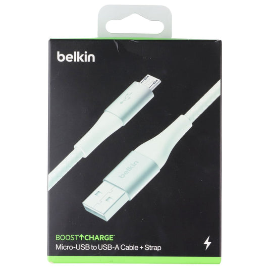 Belkin (2m/6.6ft) BoostCharge Braided Micro-USB to USB-A Cable + Strap - White