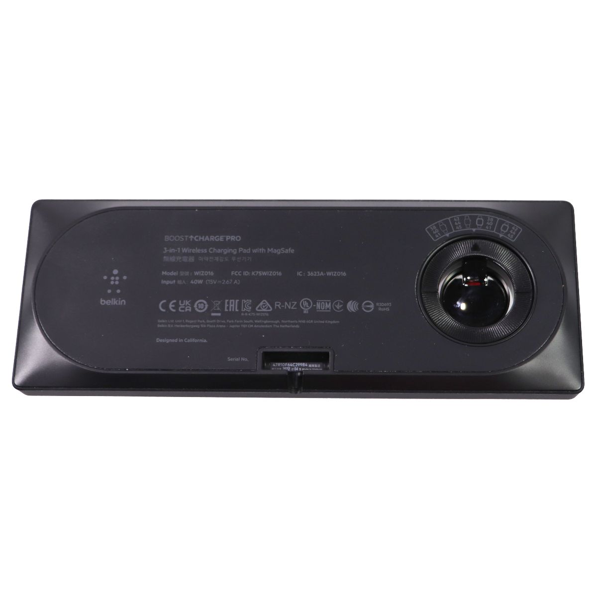 Belkin Boost Charge Pro 3-in-1 Wireless Charging Pad with MagSafe - Black Cell Phone - Chargers & Cradles Belkin - Simple Cell Bulk Wholesale Pricing - USA Seller