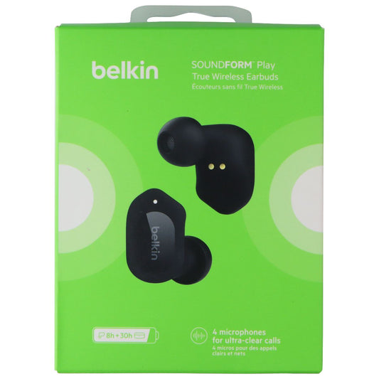 Belkin SoundForm Play True Wireless Earbuds (38-Hour Play Time) - Black Portable Audio - Headphones Belkin - Simple Cell Bulk Wholesale Pricing - USA Seller