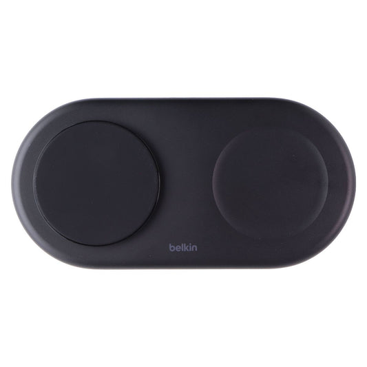 Belkin BoostCharge Pro (15W) 2-in-1 Qi2/MagSafe Magnetic Charging Pad - Black Cell Phone - Chargers & Cradles Belkin - Simple Cell Bulk Wholesale Pricing - USA Seller