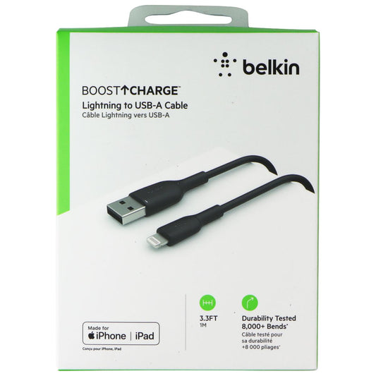 Belkin BoostCharge (3.3-Ft) USB to Lightning 8-Pin MFi Cable - Black Cell Phone - Cables & Adapters Belkin - Simple Cell Bulk Wholesale Pricing - USA Seller