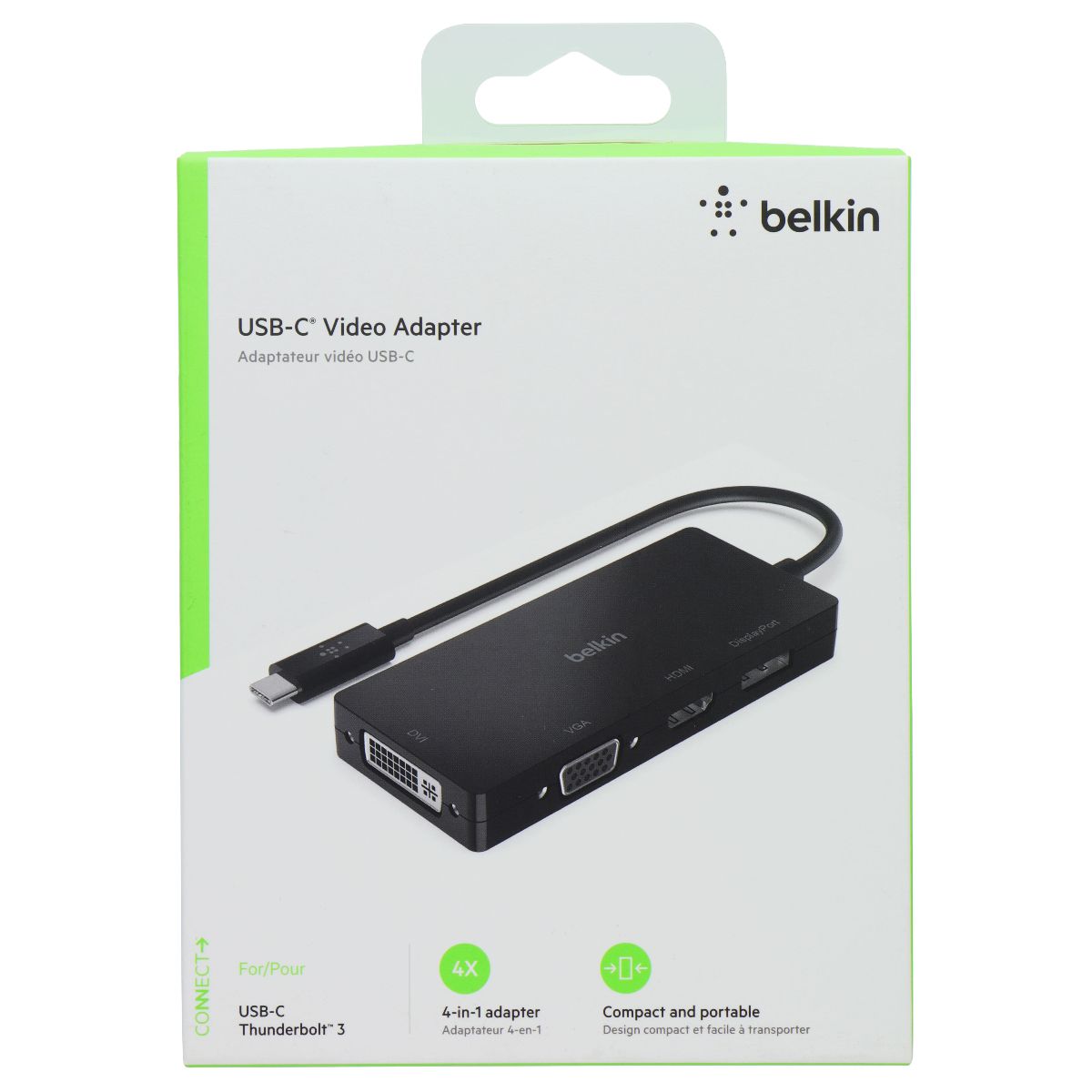 Belkin 4-in-1 USB-C Thunderbolt 3 Video Adapter - Black (AVC003btBK) TV, Video & Audio Accessories - Other TV, Video & Audio Accs Belkin - Simple Cell Bulk Wholesale Pricing - USA Seller