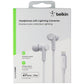 Belkin MFi Headphones with Lightning 8-Pin Connector - White (8830bt26402) Portable Audio - Headphones Belkin    - Simple Cell Bulk Wholesale Pricing - USA Seller