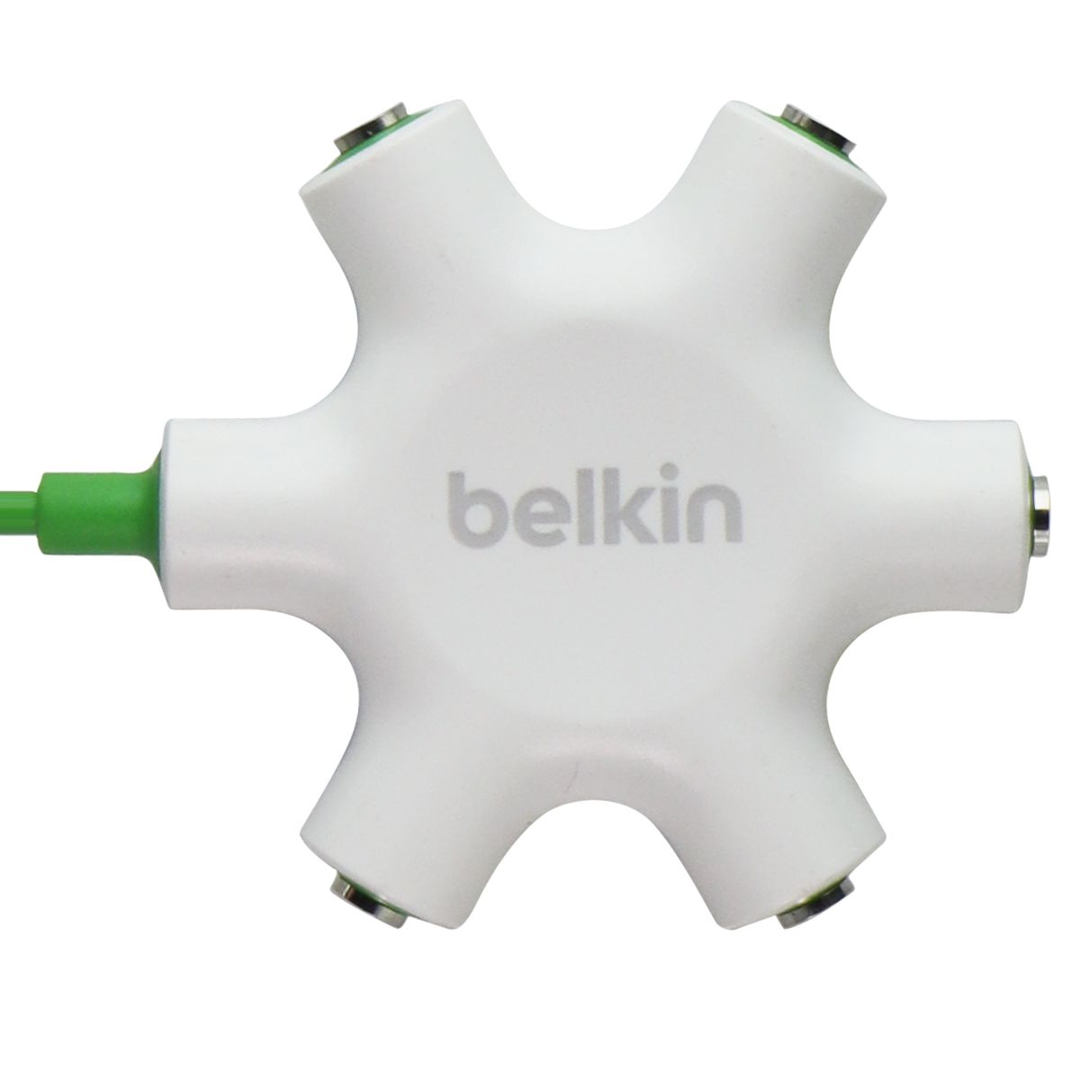 Belkin Rockstar 5-Jack Multi Headphone Audio Splitter - Light Green Cell Phone - Cables & Adapters Belkin - Simple Cell Bulk Wholesale Pricing - USA Seller
