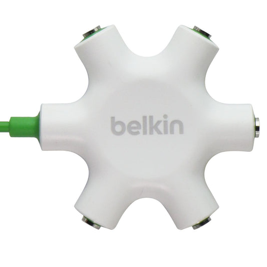 Belkin Rockstar 5-Jack Multi Headphone Audio Splitter - Light Green Cell Phone - Cables & Adapters Belkin - Simple Cell Bulk Wholesale Pricing - USA Seller