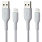 Belkin (3.3-Ft) BoostCharge MFi Lightning 8-Pin to USB-A Cables - White - 2 PACK Cell Phone - Cables & Adapters Belkin - Simple Cell Bulk Wholesale Pricing - USA Seller