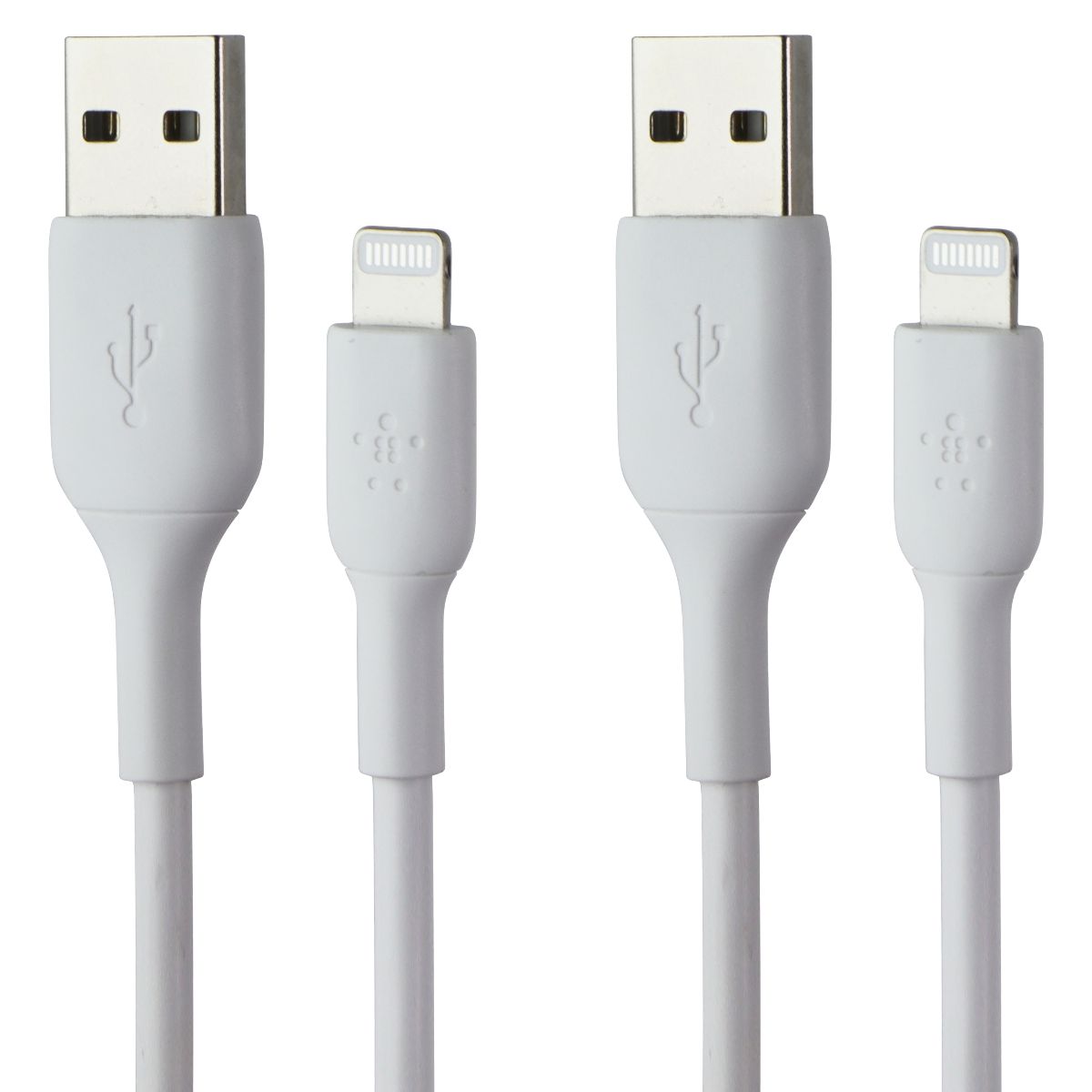 Belkin (3.3-Ft) BoostCharge MFi Lightning 8-Pin to USB-A Cables - White - 2 PACK Cell Phone - Cables & Adapters Belkin - Simple Cell Bulk Wholesale Pricing - USA Seller