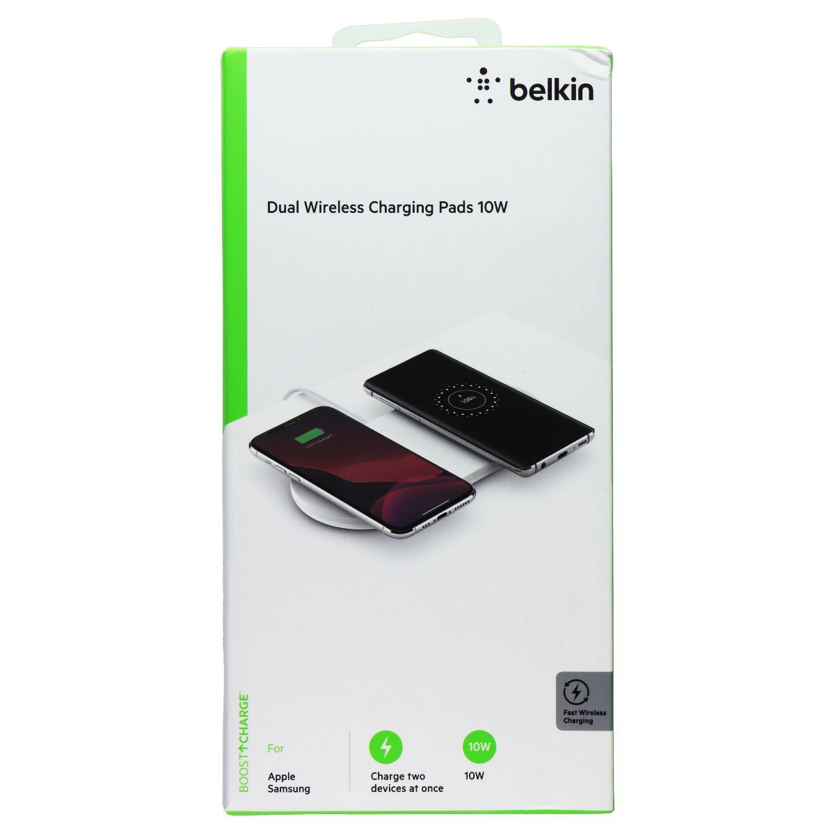 Belkin BoostCharge 10W Dual Wireless Charging Pad - White (Australian Version) Cell Phone - Chargers & Cradles Belkin - Simple Cell Bulk Wholesale Pricing - USA Seller