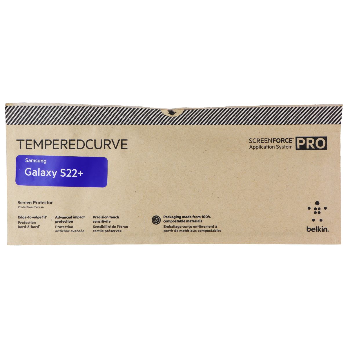 Belkin ScreenForce Pro TemperedCurve Screen Protector for Galaxy S22+/ 5Pk BULK* Cell Phone - Screen Protectors Belkin    - Simple Cell Bulk Wholesale Pricing - USA Seller