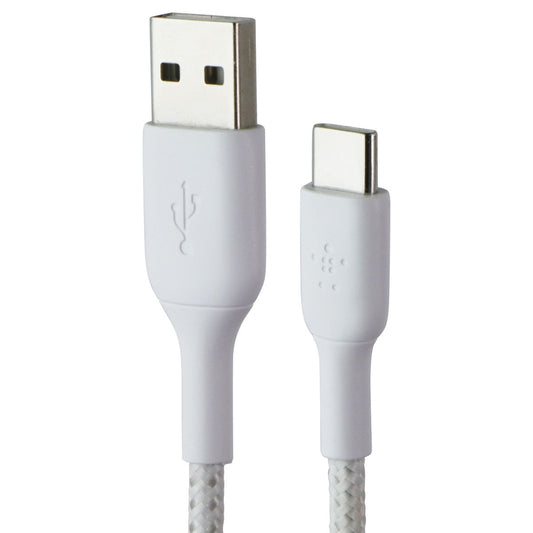 Belkin BoostCharge 3.3FT USB-A to USB-C Braided Cable - White Cell Phone - Cables & Adapters Belkin - Simple Cell Bulk Wholesale Pricing - USA Seller