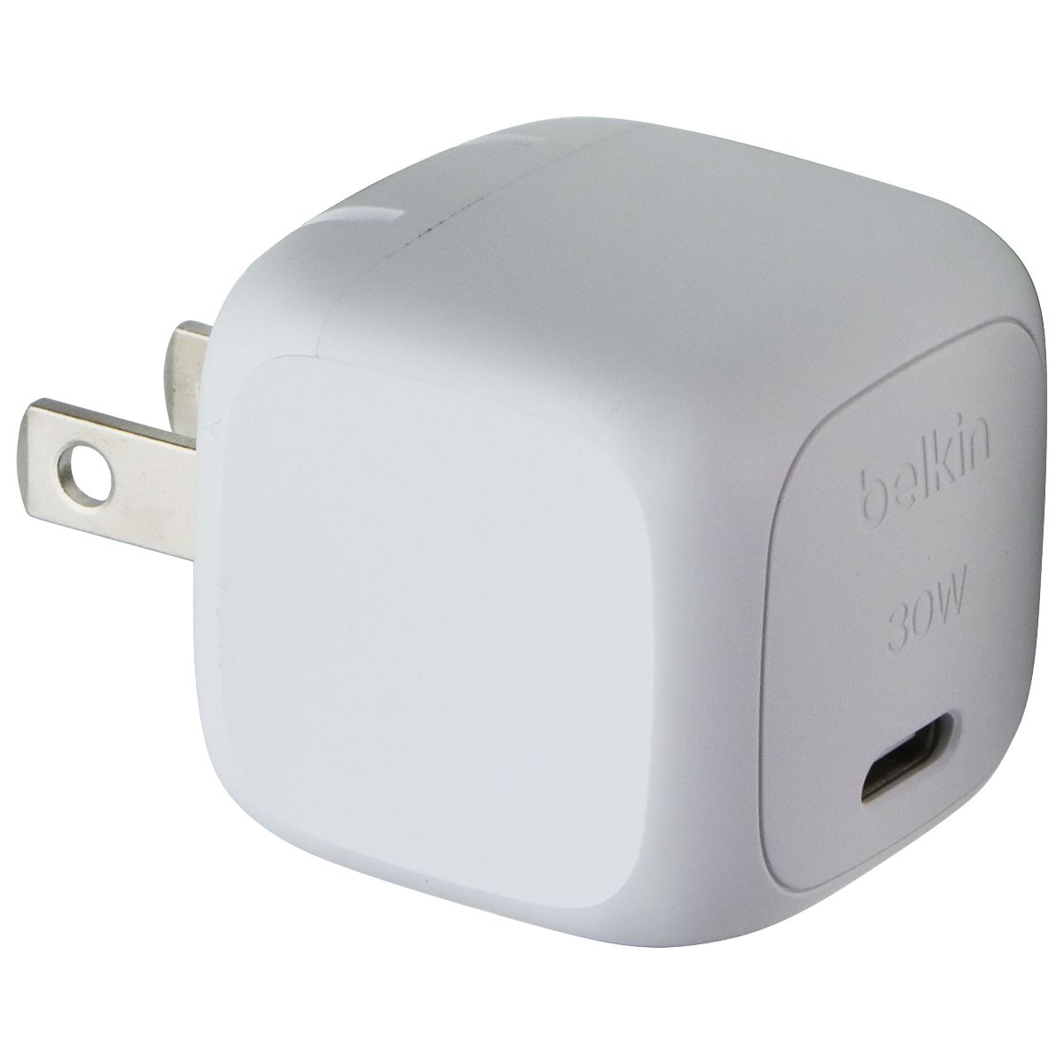 Belkin BoostCharge 30W USB-C Wall Charger Block with Folding Prongs - White Cell Phone - Chargers & Cradles Belkin - Simple Cell Bulk Wholesale Pricing - USA Seller