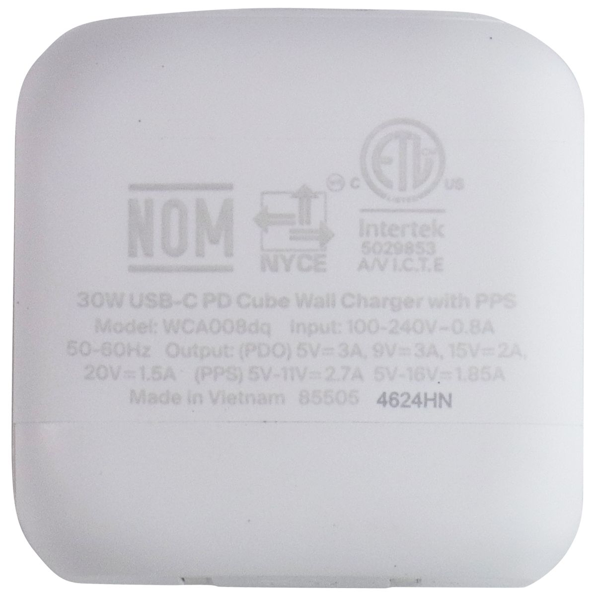 Belkin BoostCharge 30W USB-C Wall Charger Block with Folding Prongs - White Cell Phone - Chargers & Cradles Belkin - Simple Cell Bulk Wholesale Pricing - USA Seller