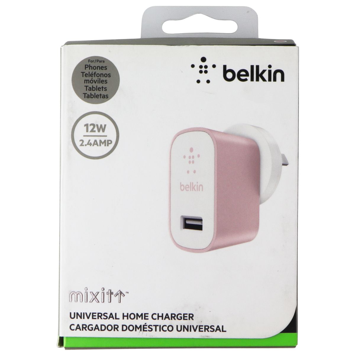 Belkin 12W/2.4A Mixit USB-A Home Charger - Pink (Australian Plug) Cell Phone - Chargers & Cradles Belkin - Simple Cell Bulk Wholesale Pricing - USA Seller