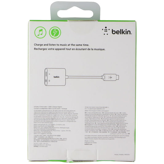 Belkin RockStar 3.5mm Audio with USB-C Charge Adaptor  - Black Parts & Accessories - Chargers & Cradles Belkin    - Simple Cell Bulk Wholesale Pricing - USA Seller