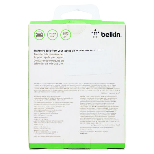 Belkin 2.1 Amp Car Charger for Samsung Galaxy S5 Note3 and Tab Pro Cell Phone - Chargers & Cradles Belkin - Simple Cell Bulk Wholesale Pricing - USA Seller