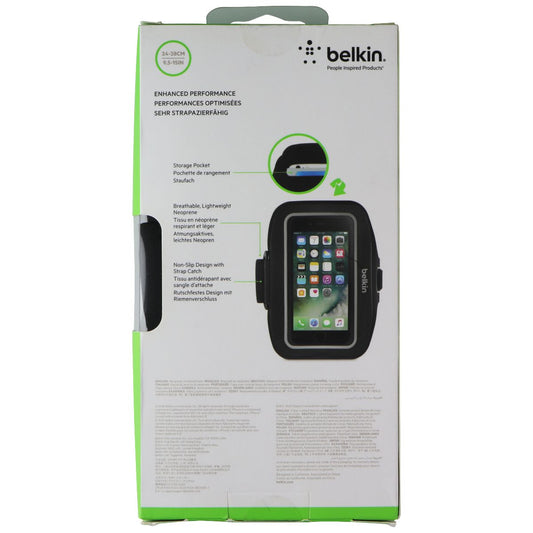 Belkin Sport-Fit Plus Armband for Apple iPhone 7 Plus - Black / Gray Cell Phone - Armbands Belkin - Simple Cell Bulk Wholesale Pricing - USA Seller