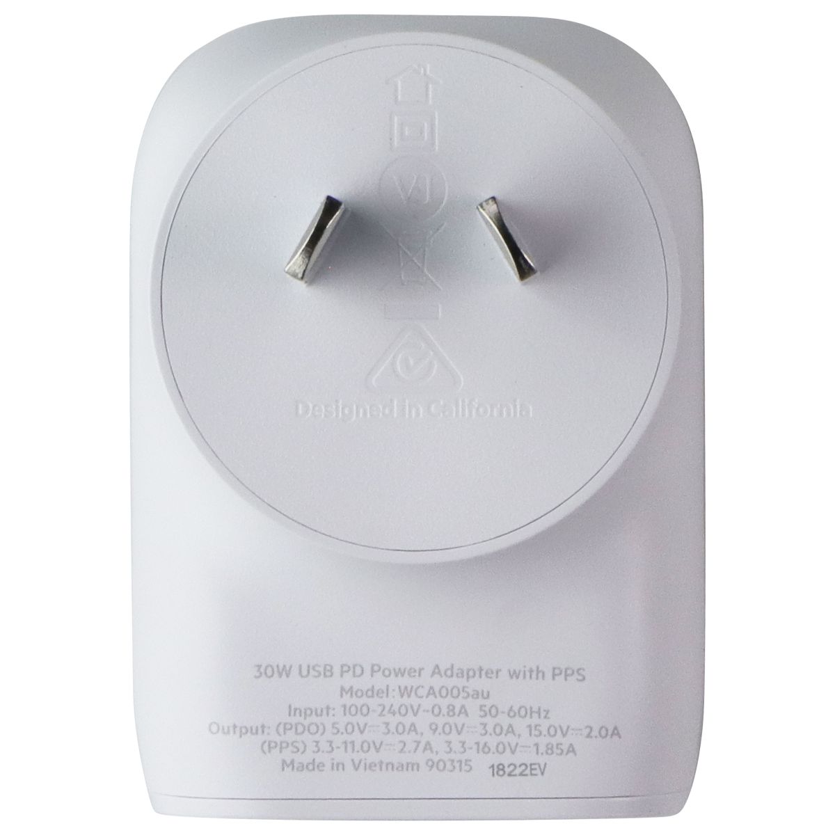Belkin BoostCharge 30W USB-C Wall Charger - White (WCA005AUWH) (Australian) Cell Phone - Chargers & Cradles Belkin - Simple Cell Bulk Wholesale Pricing - USA Seller