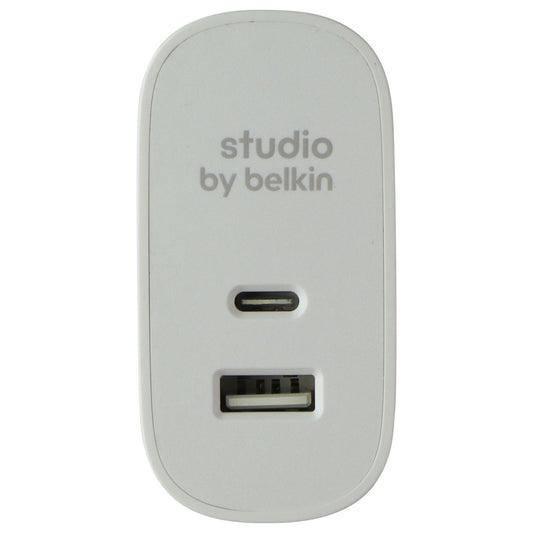 Belkin Studio 2-Port Home Charger + USB-C Cable for iPhone/iPad/iPod - White Cell Phone - Chargers & Cradles Belkin - Simple Cell Bulk Wholesale Pricing - USA Seller