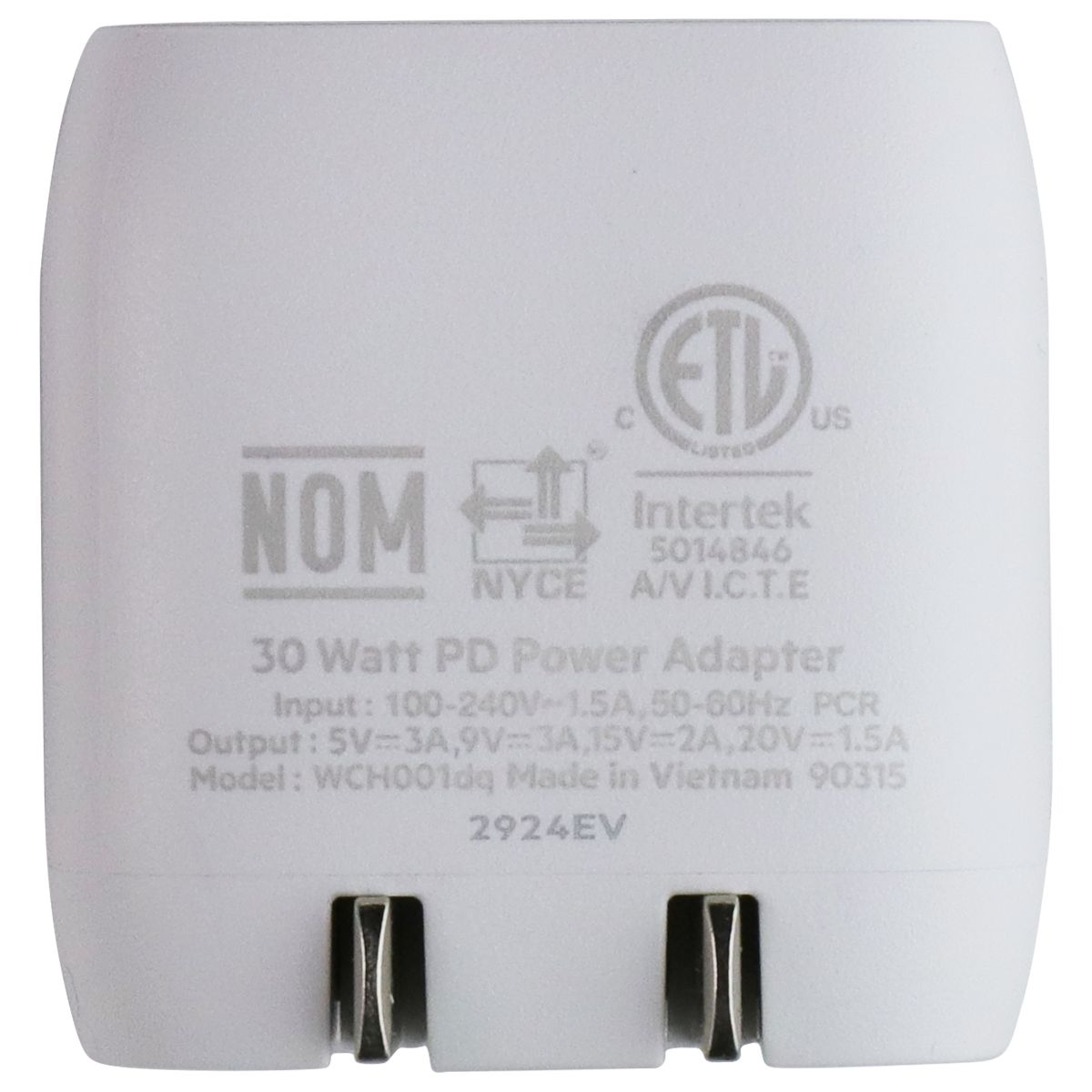 Belkin BoostCharge Pro 1 Port 30W USB-C Wall Charger (WCH001-WH-TL) - White Cell Phone - Chargers & Cradles Belkin - Simple Cell Bulk Wholesale Pricing - USA Seller