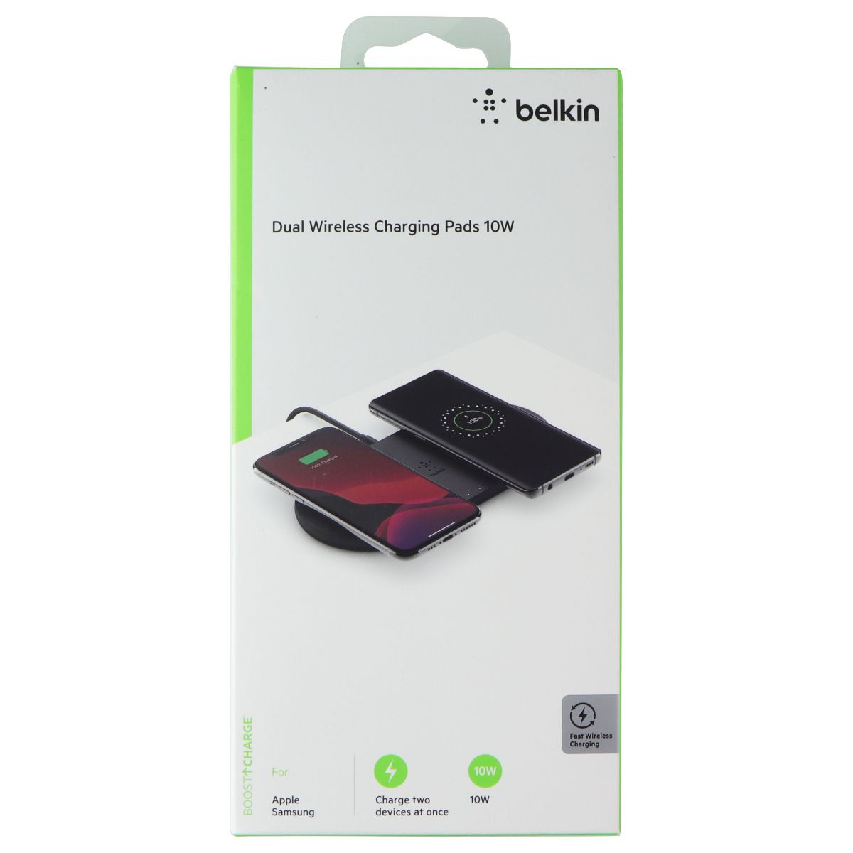 Belkin 10W Dual Wireless Charging Pad - Black (Australian Version) Cell Phone - Chargers & Cradles Belkin - Simple Cell Bulk Wholesale Pricing - USA Seller