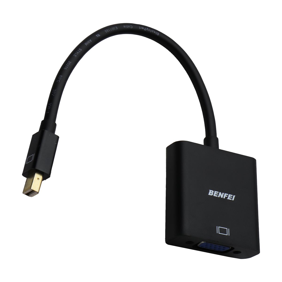 Benfei Mini Display Port (Male) to VGA (Female) Adapter - Black Computer/Network - Monitor/AV Cables & Adapters Benfei - Simple Cell Bulk Wholesale Pricing - USA Seller
