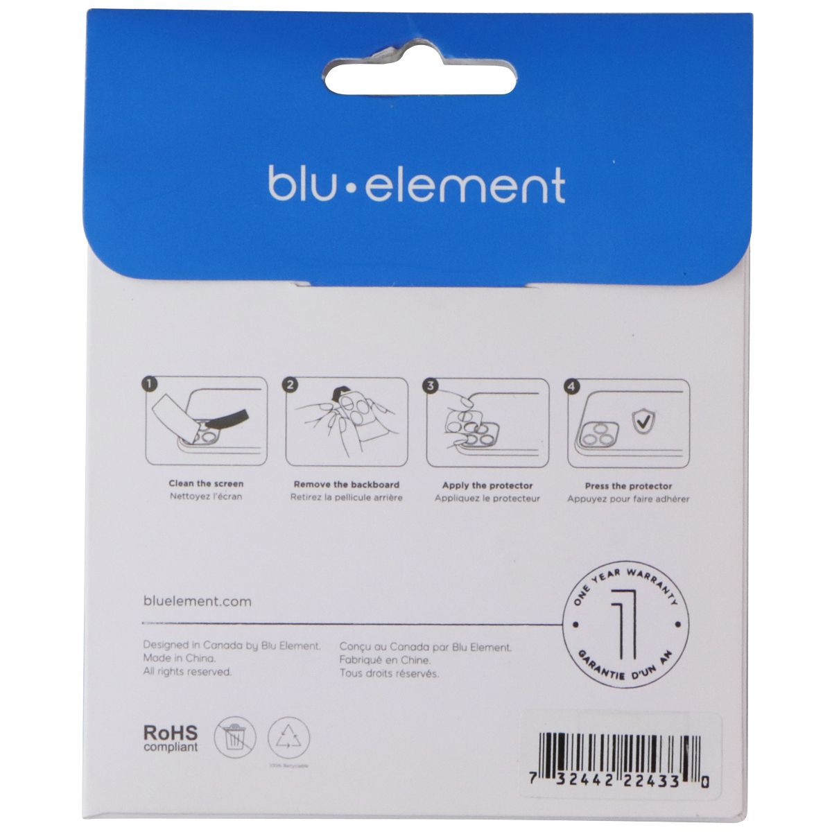 Blu Element Tempered Glass Camera Lens Protector for Apple iPhone 14 / 14 Plus Cell Phone - Screen Protectors Blu Element - Simple Cell Bulk Wholesale Pricing - USA Seller