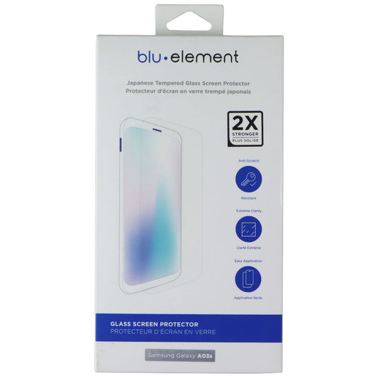 Blu Element 2X Stronger Tempered Glass Screen Protector for Samsung Galaxy A03s Cell Phone - Screen Protectors Blu Element - Simple Cell Bulk Wholesale Pricing - USA Seller