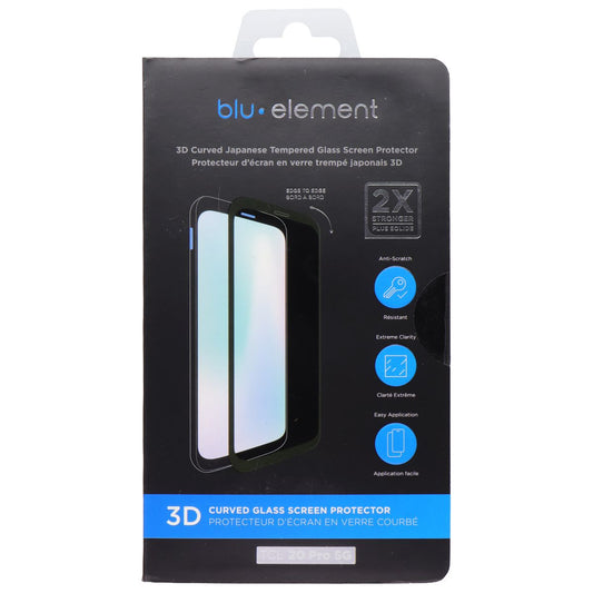 Blu Element 3D Curved Glass Screen Protector for TCL 20 Pro 5G - Clear Cell Phone - Screen Protectors Blu Element    - Simple Cell Bulk Wholesale Pricing - USA Seller