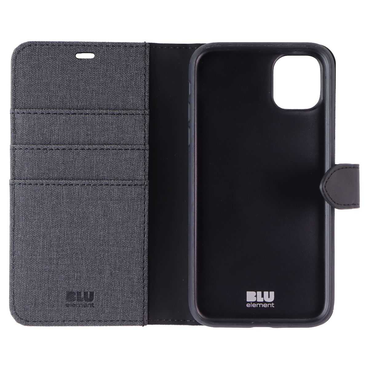 Blu Element 2 in 1 Folio Wallet Case for Apple iPhone 11 / XR - Black (BE2161B) Cell Phone - Cases, Covers & Skins Blu Element - Simple Cell Bulk Wholesale Pricing - USA Seller