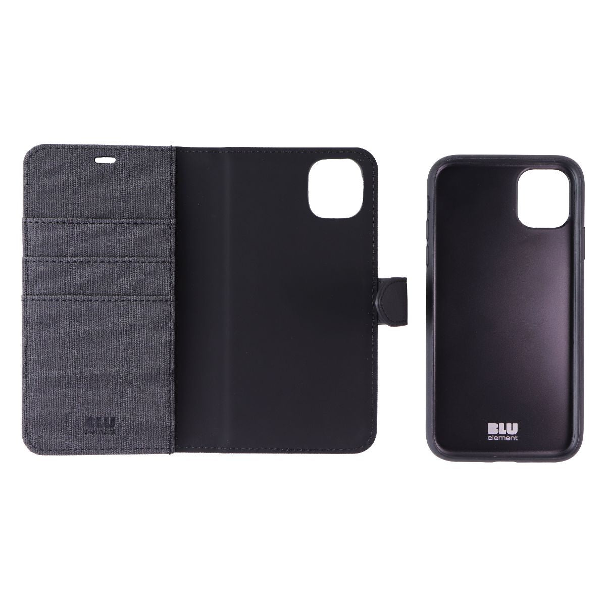 Blu Element 2 in 1 Folio Wallet Case for Apple iPhone 11 / XR - Black (BE2161B) Cell Phone - Cases, Covers & Skins Blu Element - Simple Cell Bulk Wholesale Pricing - USA Seller