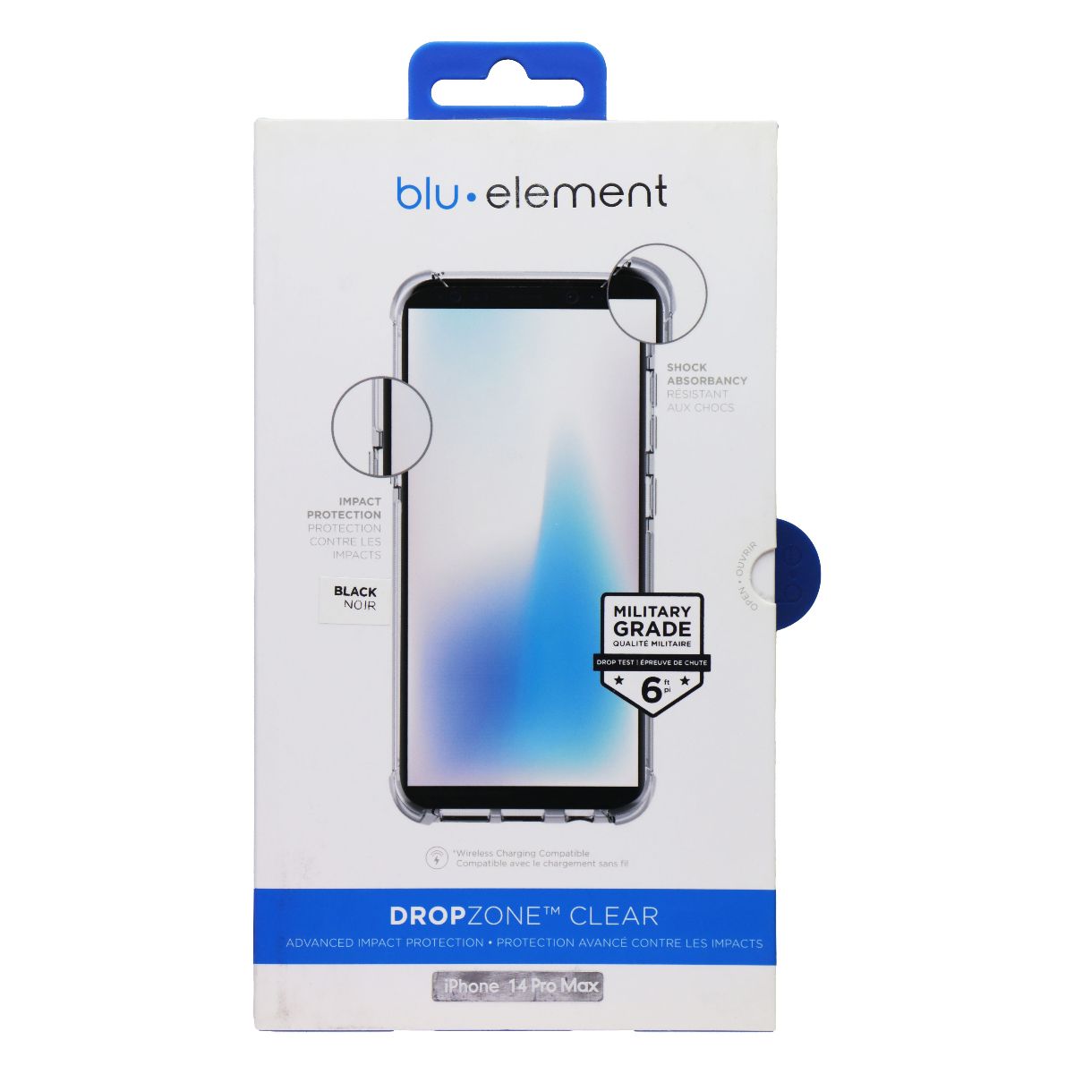 Blu Element Dropzone Clear Case for Apple iPhone 14 Pro Max - Black / Clear