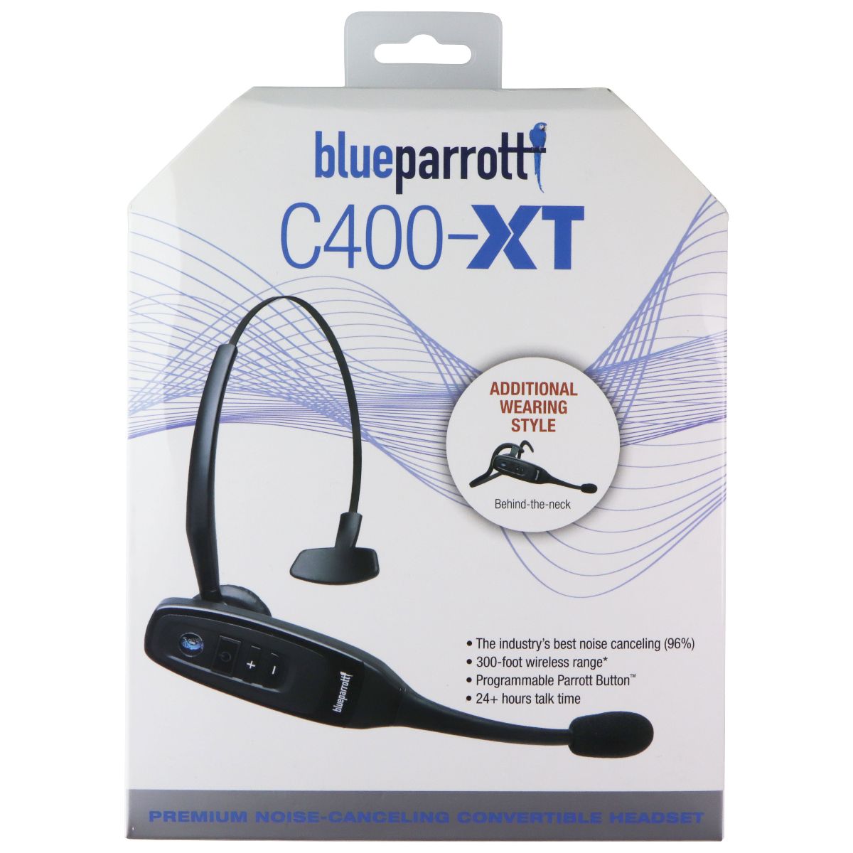 BlueParrott C400-XT Mono Bluetooth Wireless Headset with Mic - Black Cell Phone - Headsets BlueParrott - Simple Cell Bulk Wholesale Pricing - USA Seller