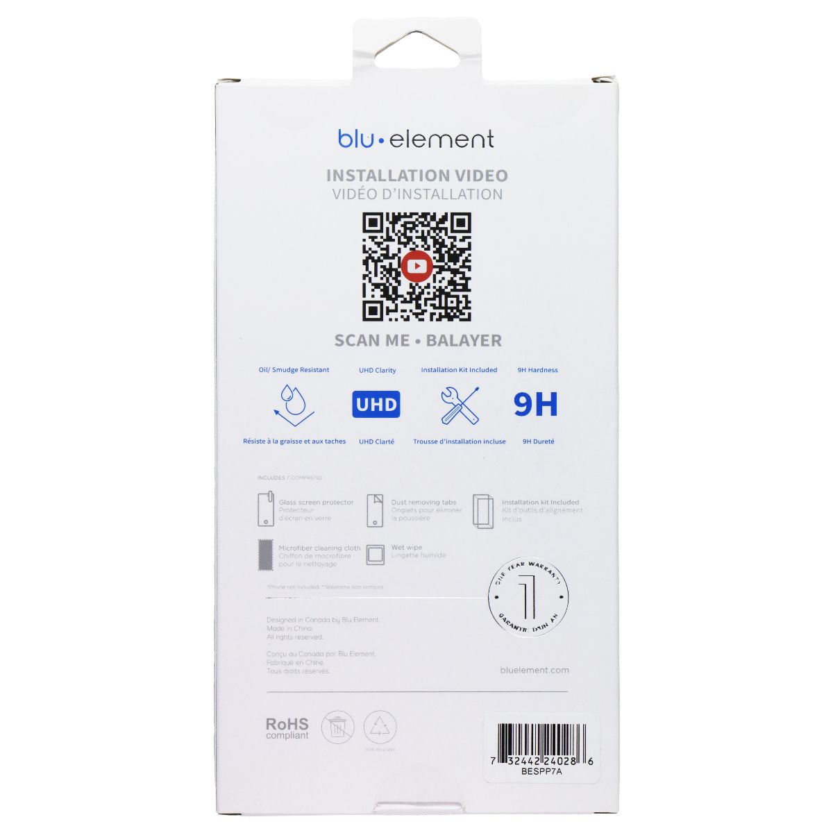 Blu Element 9H Tempered Glass Screen Protector for Google Pixel 7a Cell Phone - Screen Protectors Blu Element - Simple Cell Bulk Wholesale Pricing - USA Seller