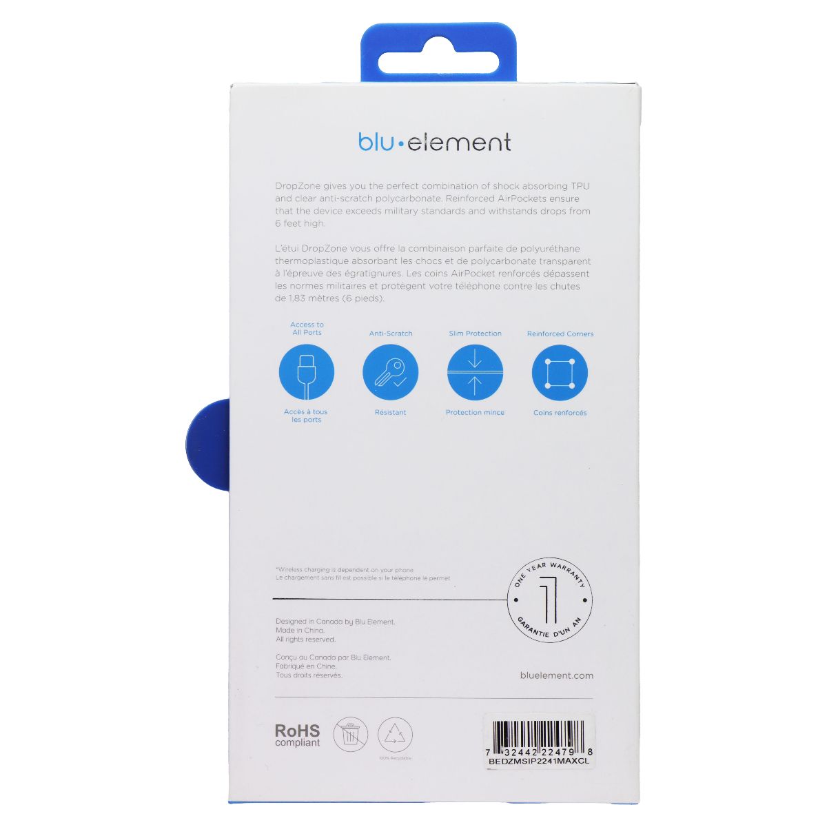 BLU Element DropZone Clear Series Case for Apple iPhone 14 Plus - Clear Cell Phone - Cases, Covers & Skins BLU - Simple Cell Bulk Wholesale Pricing - USA Seller