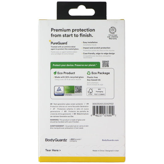 BodyGuardz Pure 3 Tempered Glass Screen Protector for Apple iPhone 14 Pro
