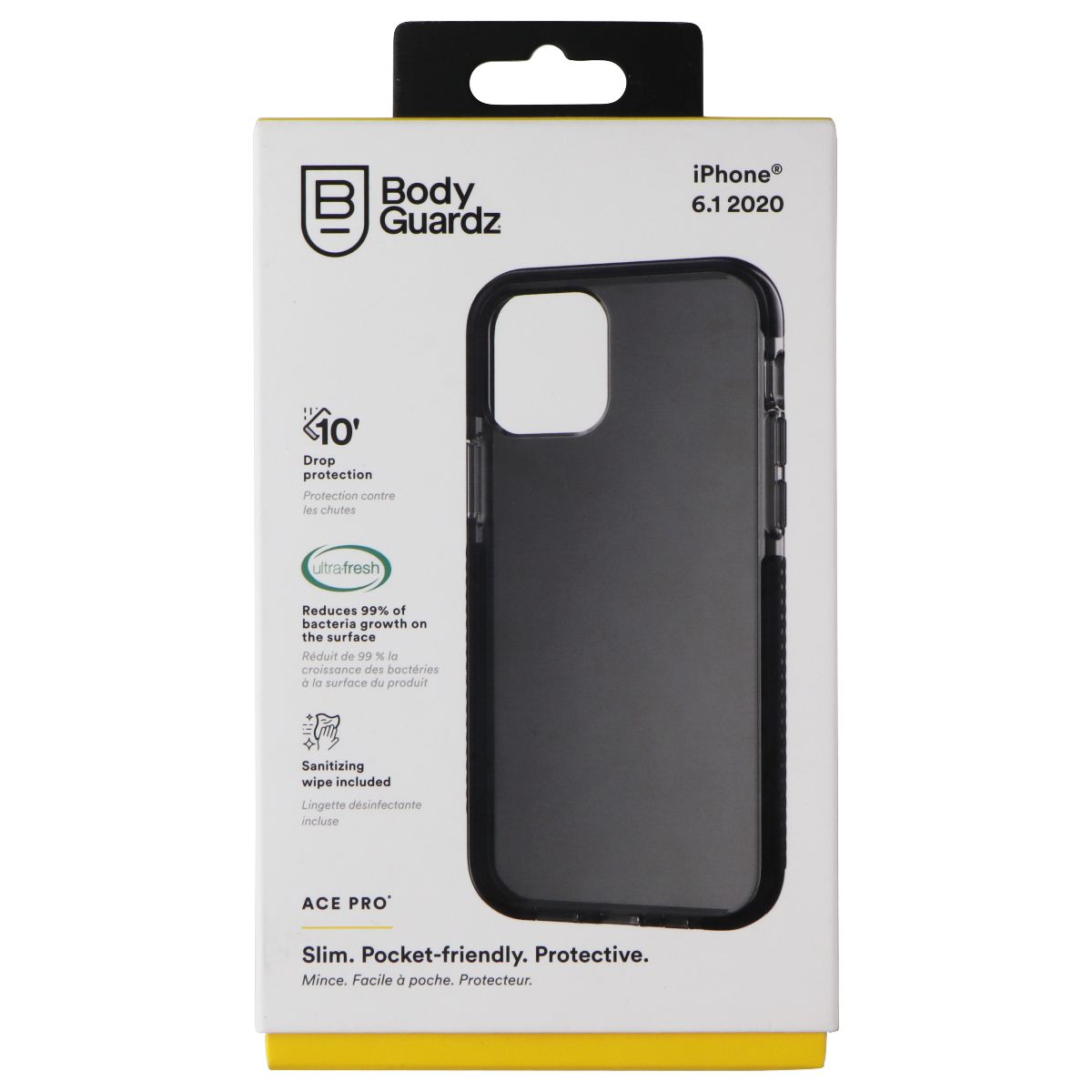 Bodyguardz Ace Pro - Impact Resistant Case for iPhone 12/12 Pro - (Smoke/Black) Cell Phone - Cases, Covers & Skins BODYGUARDZ - Simple Cell Bulk Wholesale Pricing - USA Seller