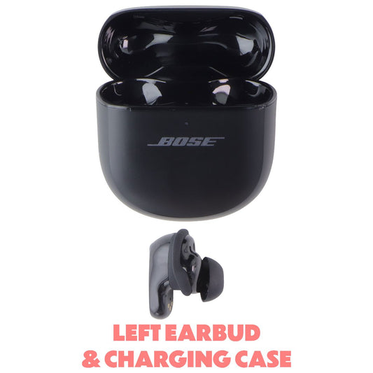 Bose QuietComfort Ultra - ANC Earbud - Case and LEFT Side Only - Black Portable Audio - Headphones Bose - Simple Cell Bulk Wholesale Pricing - USA Seller