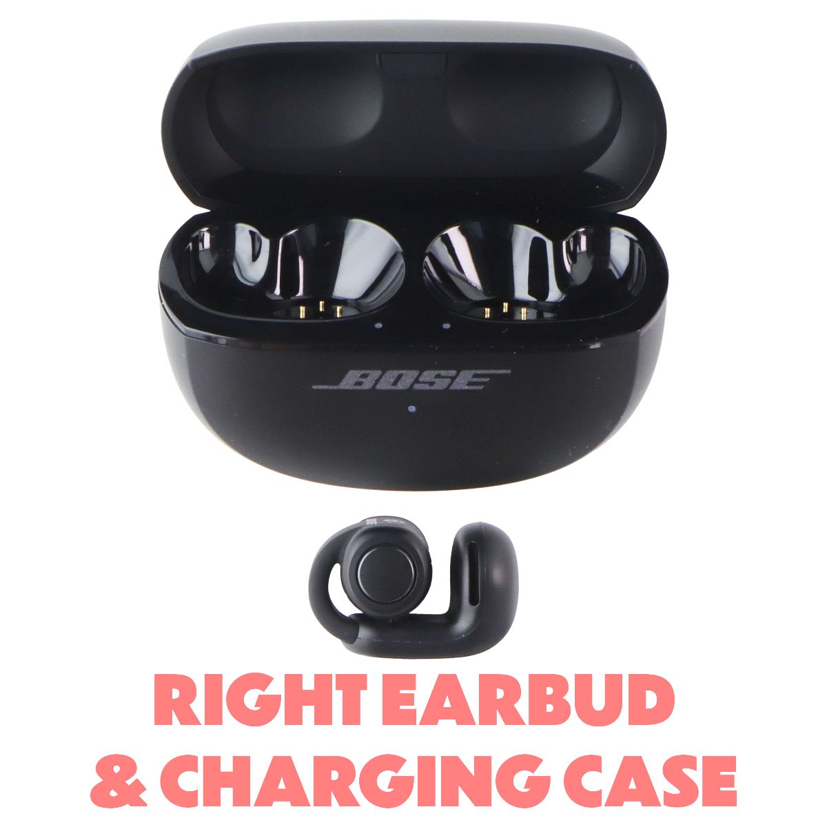Bose Ultra - Open Earbud Headphone - Case and RIGHT Side Only - Black
