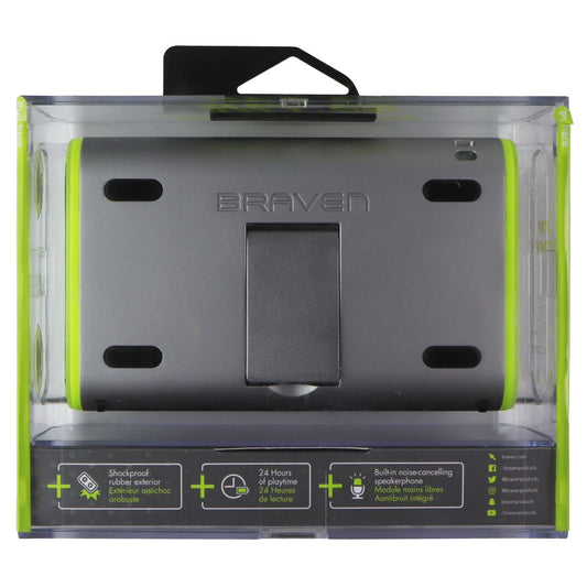 Braven 405 Portable Bluetooth Speaker - Silver/Green Cell Phone - Audio Docks & Speakers Braven - Simple Cell Bulk Wholesale Pricing - USA Seller