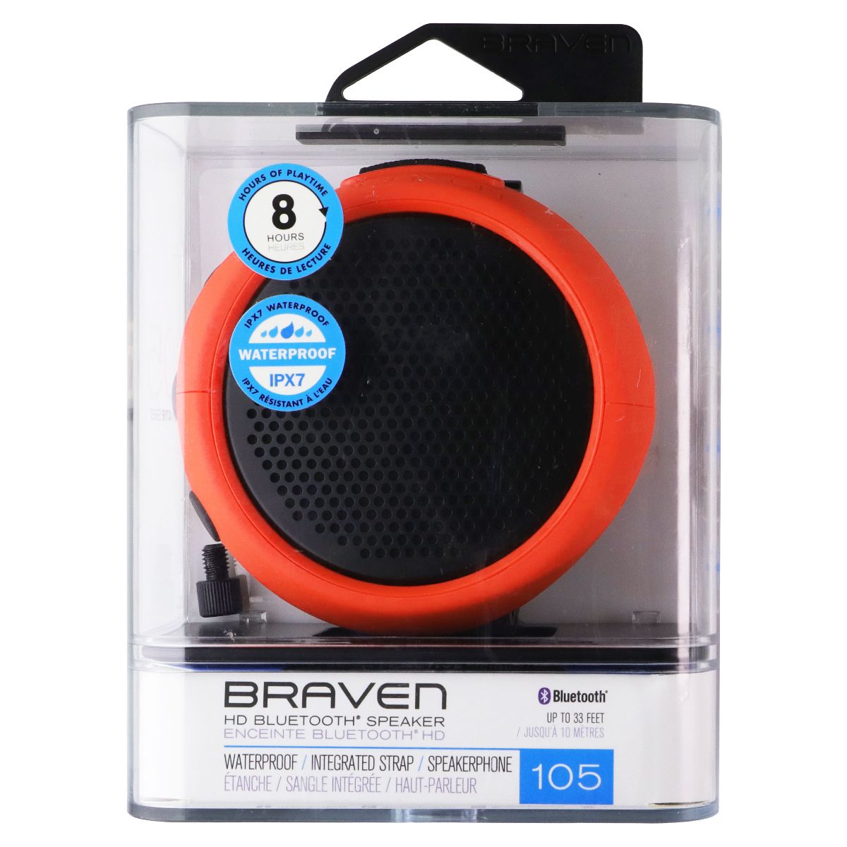 Braven 105 Wireless Portable Bluetooth Speaker Action Mount/Stand - Sunset