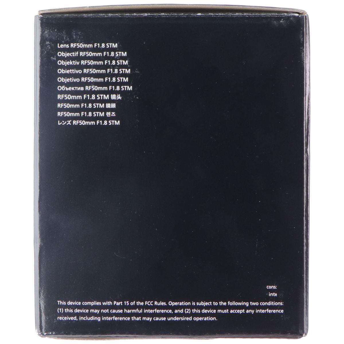 Canon RF 50mm F1.8 STM Fixed Focal Length Prime Lens - Black Camera Accessories - Lenses Canon - Simple Cell Bulk Wholesale Pricing - USA Seller