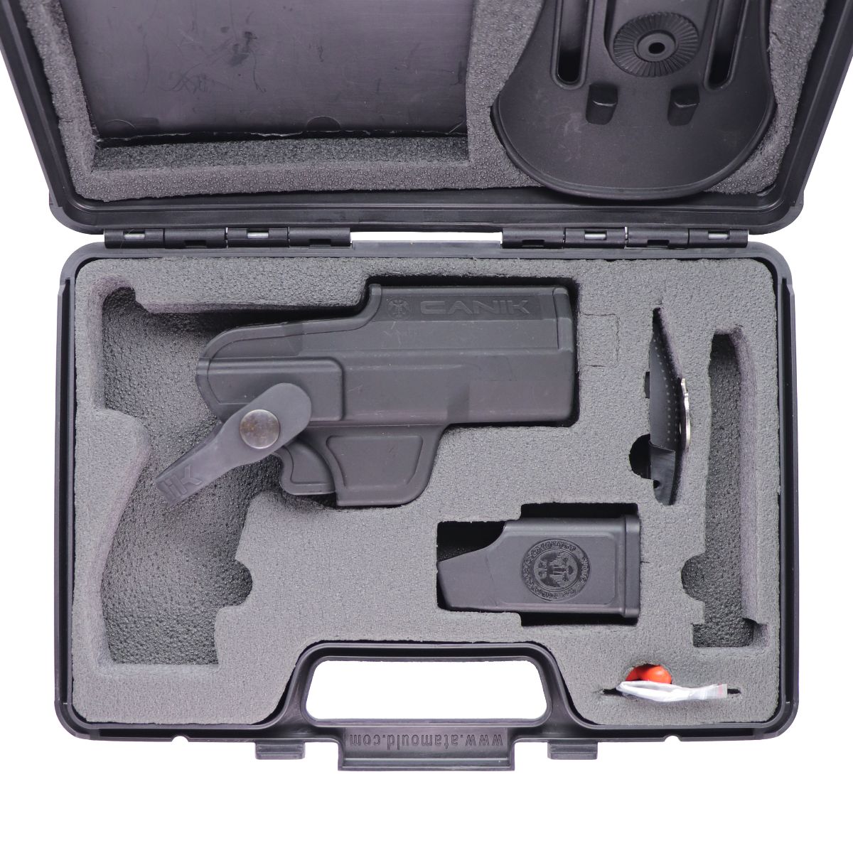 Canik TP9 9mm Pistol Hard Plastic Gun Case with some Accessories - Black Other Sporting Goods CANiK - Simple Cell Bulk Wholesale Pricing - USA Seller